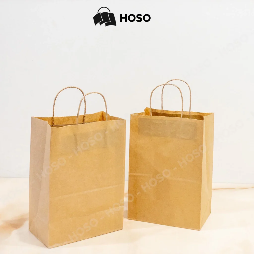 Chọn lựa túi giấy kraft có quai đựng sản phẩm thời trang đẹp tại Hoso