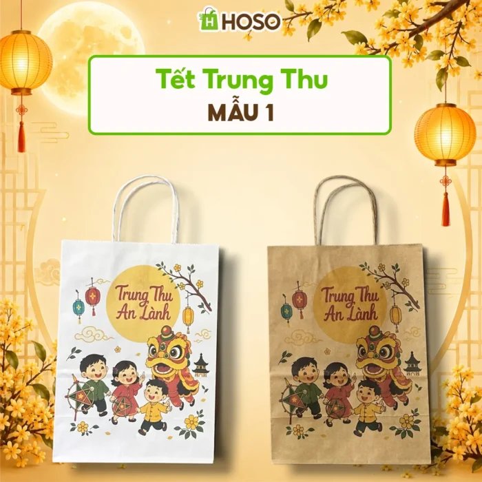 Túi giấy kraft in sẵn Trung Thu
